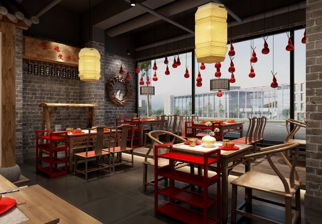 型：这个配色让顾客食欲暴增麻将胡了2火锅店设计风格转(图3)